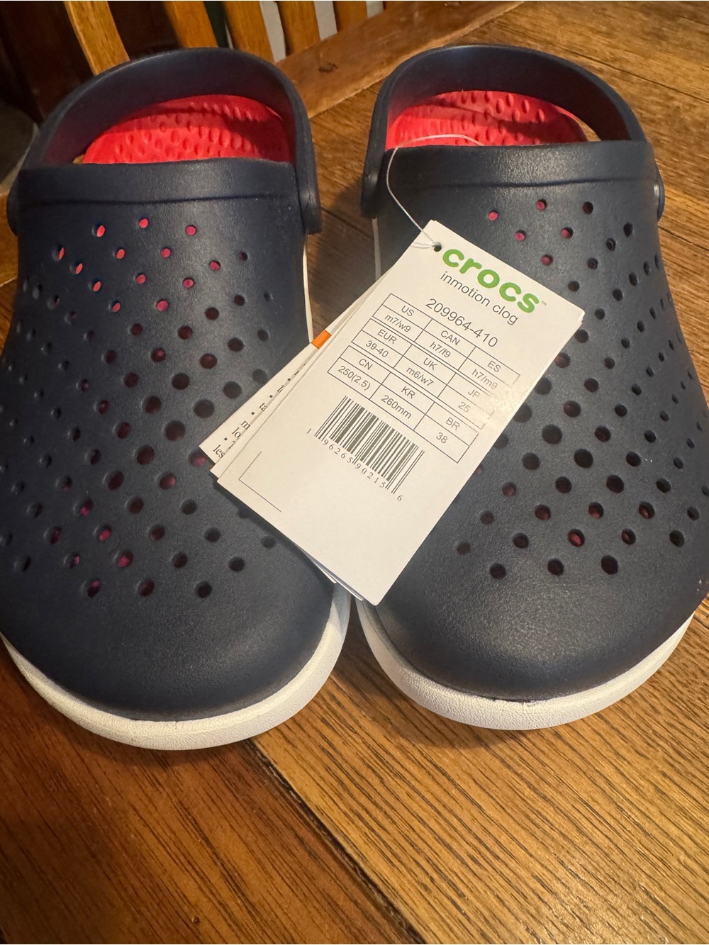 CROCS Navy and Red Dual-Tone Clog
